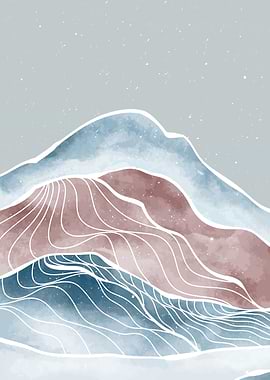 Abstract Mountain art