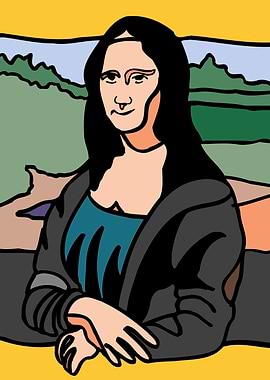 Mona Lisa Line Art