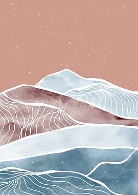 Abstract Mountain art
