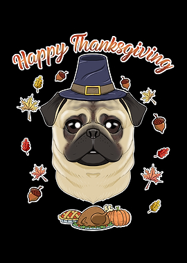 Happy Thanksgiving Pug