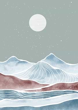 Abstract Mountain art