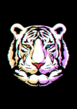Colorful Tiger Head