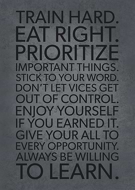 Train Hard Eat Right