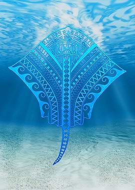 Blue Tribal Stingray