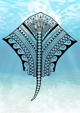 Blue Tribal Stingray