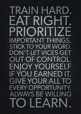 Train Hard Eat Right