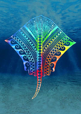 Tie Dyed Tribal Stingray