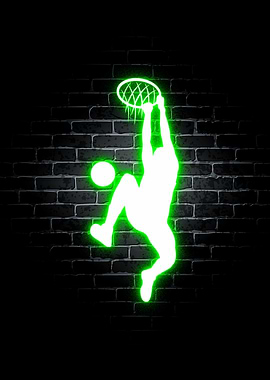 Basketball Player Neon