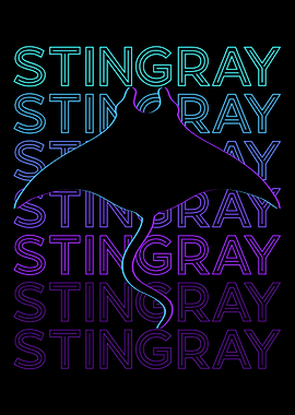 Stingray Manta Ray Retro