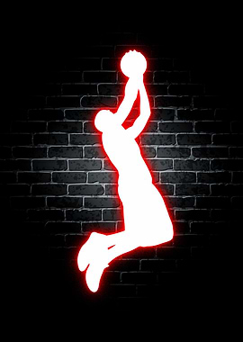 Basketball Player Neon