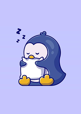 penguin sleeping pillow