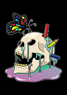 Pastel Goth Skull