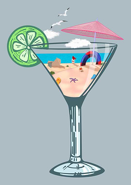 Sea shore cocktail