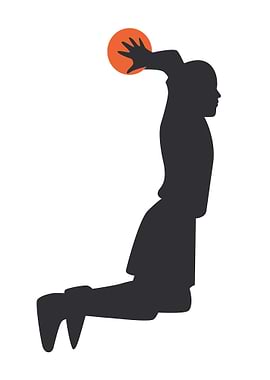 Silhouettes of basketball