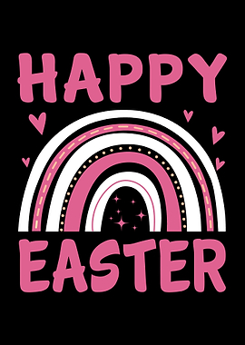 Happy Easter Girls Rainbow