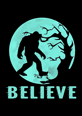 Bigfoot Sasquatch Moon