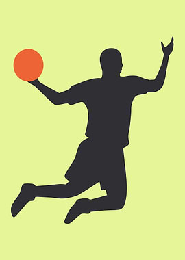 Silhouettes of basketball