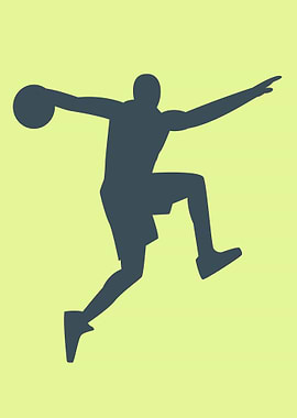 Silhouettes of basketball