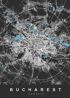 BUCHAREST Map ROMANIA