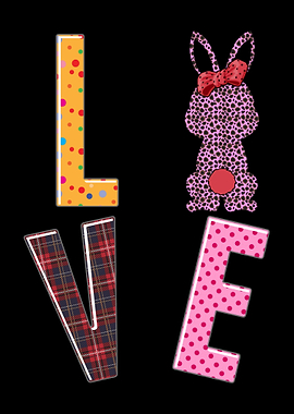 Love Easter Bunny Leopard