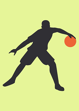 Silhouettes of basketball