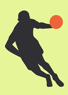 Silhouettes of basketball