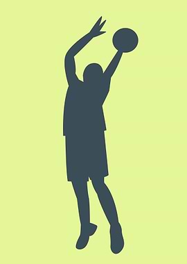 Silhouettes of basketball