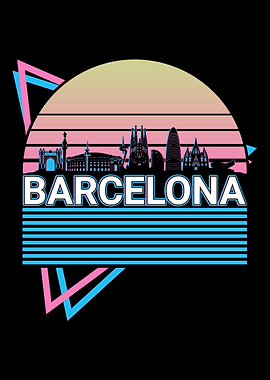 Barcelona City Skyline