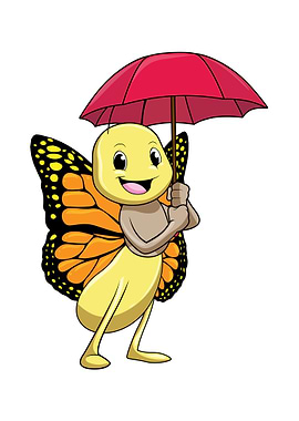 Butterfly Raining Umbrella