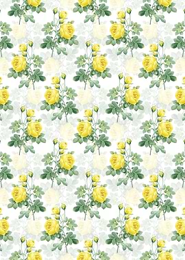 Floral Yellow Rose Pattern