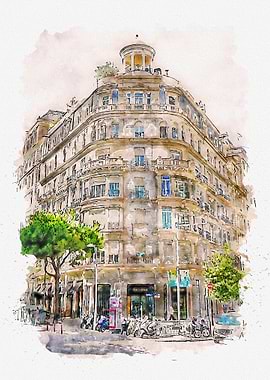 Watercolor Barcelona