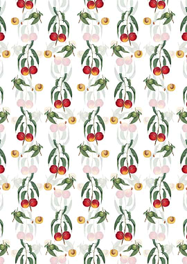 White Walnut Peach Pattern