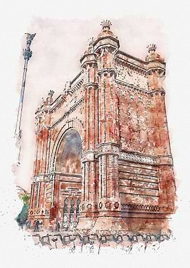 Watercolor Barcelona
