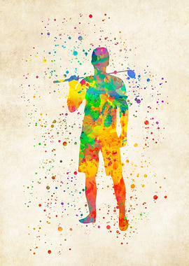 Golfer Watercolor