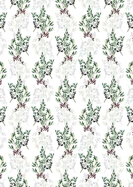 Floral Wild Olive Pattern