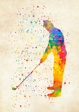 Golfer Watercolor