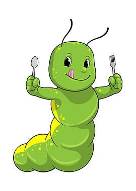 Caterpillar Spoon Fork