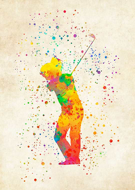Golfer Watercolor
