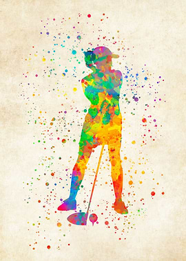 Golfer Watercolor