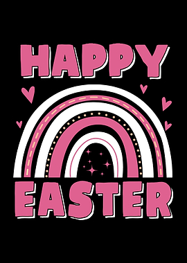 Cute Happy Easter Rainbow