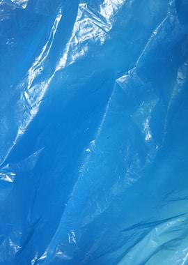 Blue nylon bag close up