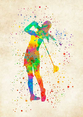 Golfer Watercolor