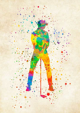 Golfer Watercolor