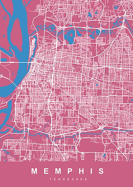 MEMPHIS Map TENNESSEE