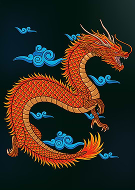 Asian Red Dragon