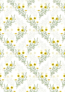 White Rosa Persica Pattern