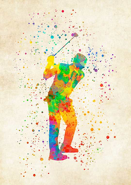 Golfer Watercolor