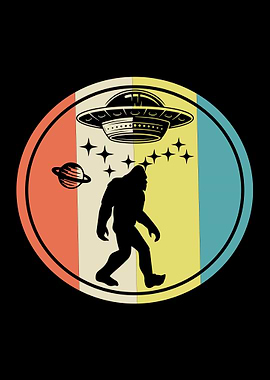 Retro Bigfoot Sasquatch