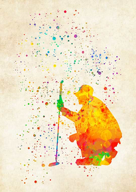 Golfer Watercolor
