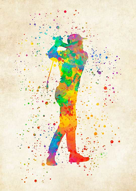 Golfer Watercolor